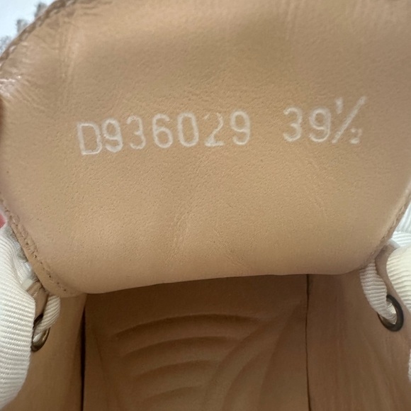 AGL SADE RED White Leather Low Top Tennis Sneaker, Red/Beige,Size 39.5/9.5, NWOB - Picture 14 of 16